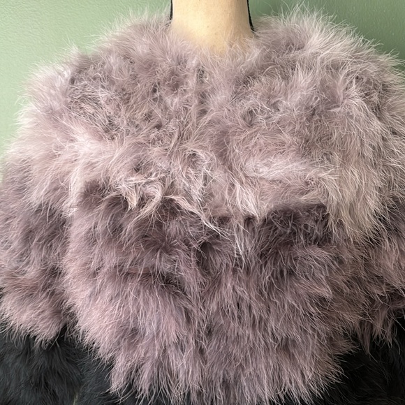 New women’s Sz M color block faux fur hippie boho zipped festive chic jacket top - Picture 5 of 10